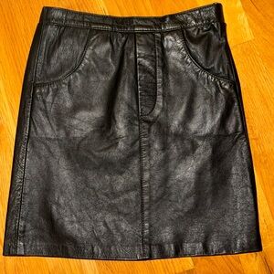 Girls Leather skirt genuine luxury black suede  Halloween Costume party rockstar